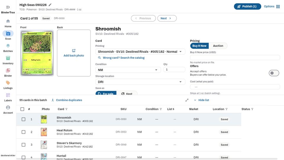 BinderTrax Management Portal split view workspace